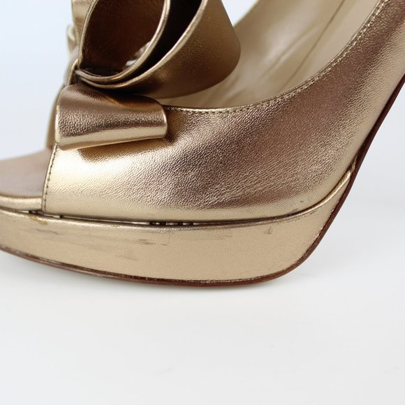 NEW VALENTINO GARAVANI Bow Leather Heeled Pump - Picture 12 of 16